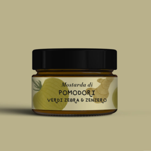 Mostarda di pomodori verdi zebra e zenzero